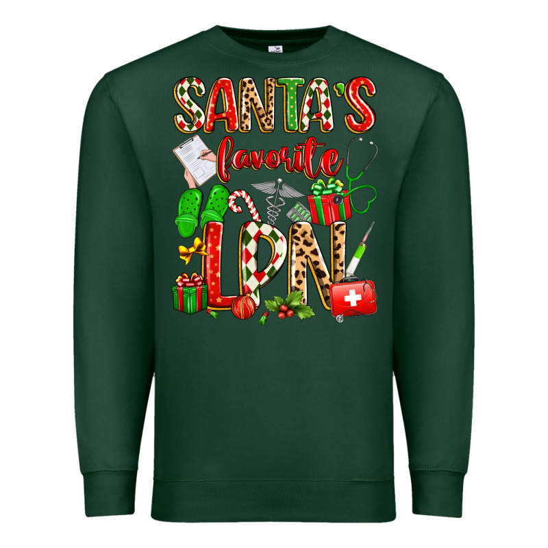 Santa's Favorite Lpn Premium Sweatshirt by texasbilliewilder | Teevron