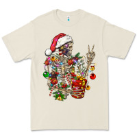 Bone Christmas lights and skeleton Premium Tee - FaDigitalArtStudio