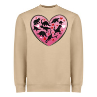 Dinosaur Valentine Heart Heavyweight Sweatshirt | Teevron