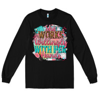 Black she works willingly with her hands Long Sleeve Tee - NancyCooperArtShop