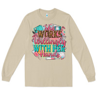 Mushroom she works willingly with her hands Long Sleeve Tee - NancyCooperArtShop
