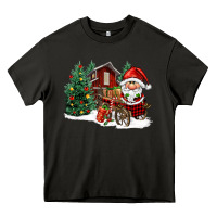 Asphalt christmas gnomes barnyard Heavy Core Tee - FaDigitalArtStudio