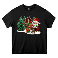 Black christmas gnomes barnyard Heavy Core Tee - FaDigitalArtStudio