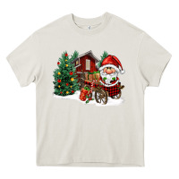 Cream christmas gnomes barnyard Heavy Core Tee - FaDigitalArtStudio