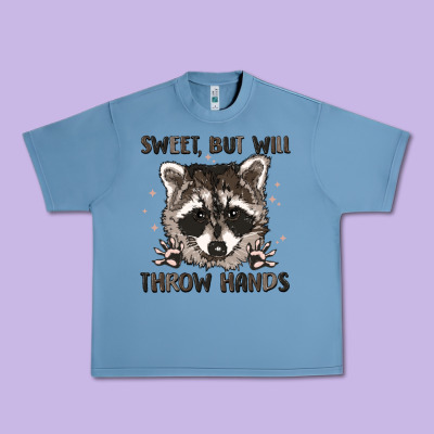 Sweet But Will Throw Hands Urban Heavy Tee Designed By Maliassmallbusiness