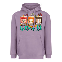 Lavender Candles with Fall Getting Lit Heavyweight Hoodie - texasbilliewilder