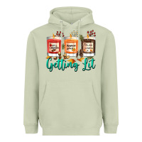 Matcha Candles with Fall Getting Lit Heavyweight Hoodie - texasbilliewilder
