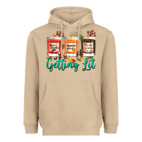 Mushroom Candles with Fall Getting Lit Heavyweight Hoodie - texasbilliewilder