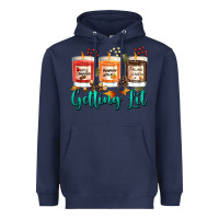 Navy Candles with Fall Getting Lit Heavyweight Hoodie - texasbilliewilder
