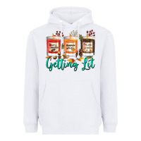 White Candles with Fall Getting Lit Heavyweight Hoodie - texasbilliewilder
