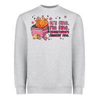 Heather Grey it's fine i'm fine everything's freakin' fine Heavyweight Sweatshirt - MaliasSmallBusiness