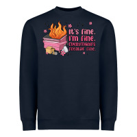 Navy it's fine i'm fine everything's freakin' fine Heavyweight Sweatshirt - MaliasSmallBusiness