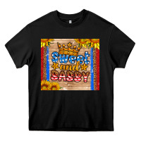 Black usa flag sweet and sassy Heavy Core Tee - HRA Design Shop
