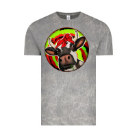 Cloud Rock Christmas Cow Vintage Tee - Jasminsmagicworld