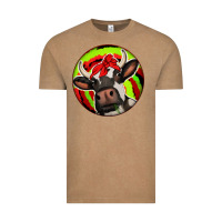 Vintage Coffee Christmas Cow Vintage Tee - Jasminsmagicworld