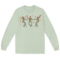 Matcha dancing skeleton christmas Long Sleeve Tee - MaliasSmallBusiness