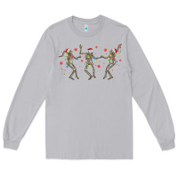 Moon Dust dancing skeleton christmas Long Sleeve Tee - MaliasSmallBusiness