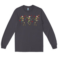 Smoke dancing skeleton christmas Long Sleeve Tee - MaliasSmallBusiness