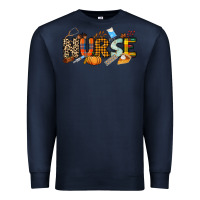 Navy Fall Nurse Premium Sweatshirt - NancyCooperArtShop
