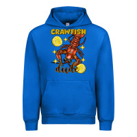 Cobalt Mardi Gras Crawfish dude Urban Hoodie - FaDigitalArtStudio