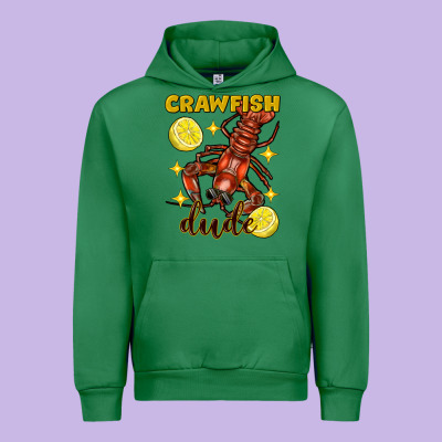 Mardi Gras Crawfish Dude Urban Hoodie Designed By Fadigitalartstudio