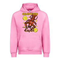 Fuchsia Pink Mardi Gras Crawfish dude Urban Hoodie - FaDigitalArtStudio