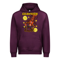 Mauve Wine Mardi Gras Crawfish dude Urban Hoodie - FaDigitalArtStudio