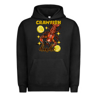 Pigment Black Mardi Gras Crawfish dude Urban Hoodie - FaDigitalArtStudio