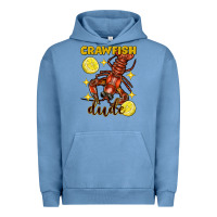 Pigment Pebble Blue Mardi Gras Crawfish dude Urban Hoodie - FaDigitalArtStudio