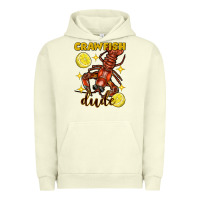 Pigment Pistachio Mardi Gras Crawfish dude Urban Hoodie - FaDigitalArtStudio