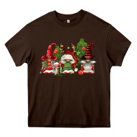 Chocolate Brown christmas gnomies Heavy Core Tee - FaDigitalArtStudio