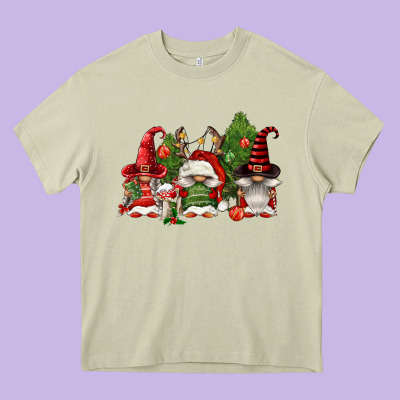 Christmas Gnomies Heavy Core Tee Designed By Fadigitalartstudio
