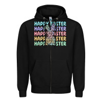 Black happy easter Zipper Hoodie - Artiststas