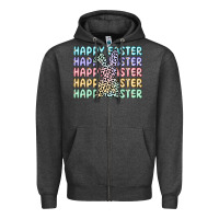 Charcoal Heather happy easter Zipper Hoodie - Artiststas