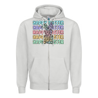 Dove Grey happy easter Zipper Hoodie - Artiststas