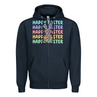 Navy happy easter Zipper Hoodie - Artiststas