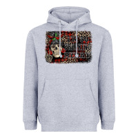 Heather Grey I'm so freaking merry skeleton messy bun Heavyweight Hoodie - NancyCooperArtShop