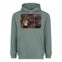 Sage I'm so freaking merry skeleton messy bun Heavyweight Hoodie - NancyCooperArtShop