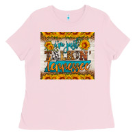 Bubblegum Pink i'm just talking tennessee tumbler Ladies Tee - HRA Design Shop