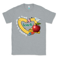 Heather Grey teaching is a work of heart Classic Tee - JahusDesignShop