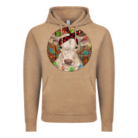 Vintage Coffee Christmas Charolais Calf Baby Cow Vintage Hoodie - RanaPortraitStore