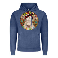 Vintage Denim Christmas Charolais Calf Baby Cow Vintage Hoodie - RanaPortraitStore