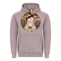 Vintage Zinc Christmas Charolais Calf Baby Cow Vintage Hoodie - RanaPortraitStore