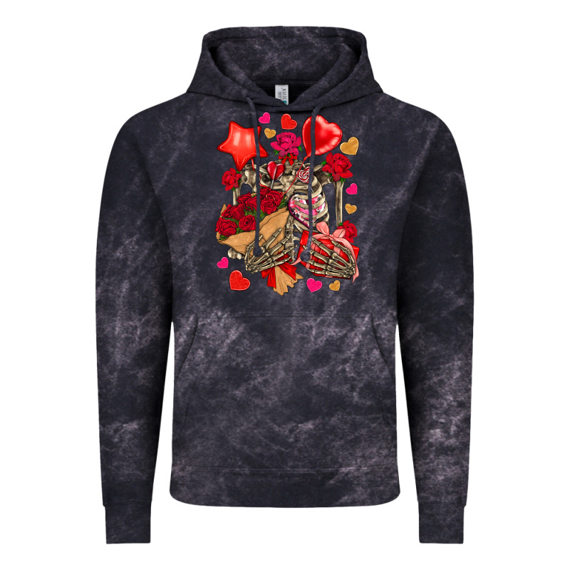 Valentines Day Skeleton Vintage Hoodie by NancyCooperArtShop | Teevron