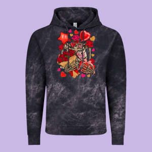 Valentines Day Skeleton Vintage Hoodie Designed By Nancycooperartshop
