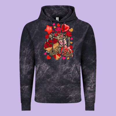 Valentines Day Skeleton Vintage Hoodie Designed By Nancycooperartshop
