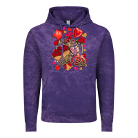 Cloud Purple valentines day skeleton Vintage Hoodie - NancyCooperArtShop