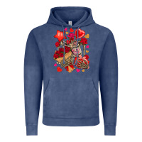 Vintage Denim valentines day skeleton Vintage Hoodie - NancyCooperArtShop