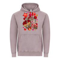 Vintage Zinc valentines day skeleton Vintage Hoodie - NancyCooperArtShop