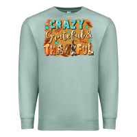 Seafoam Crazy grateful and thankful Premium Sweatshirt - NancyCooperArtShop